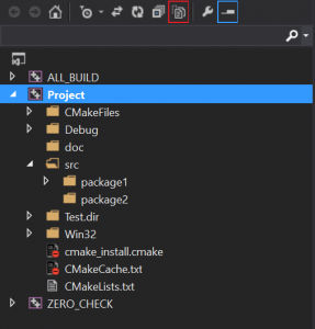 visual studio project with cmake